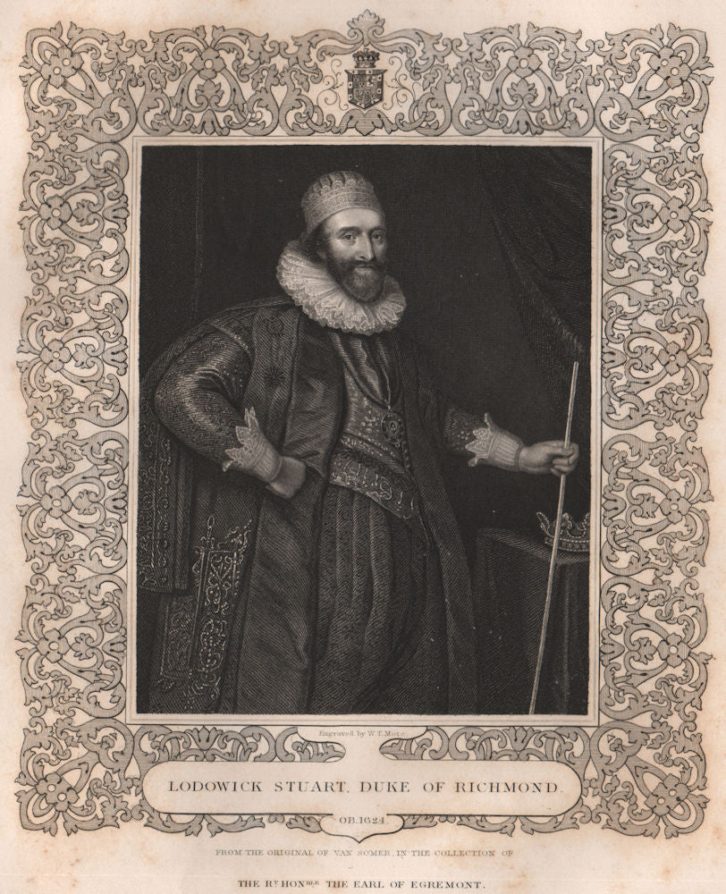 BRITISH HISTORY. Lodowick Stuart Duke Of Richmond. TALLIS 1853 old print